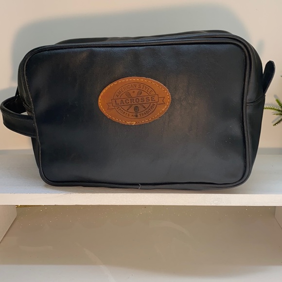 LaCosse Other - Men’s LaCrosse Black Leather Toiletries Bag